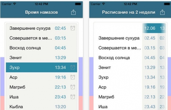 "Намаз вакытлары" программасының рус телле варианты эшләнде